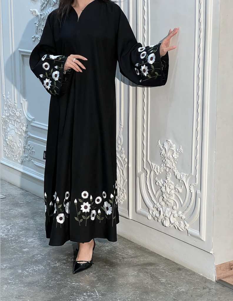 Classic Black Abaya B8