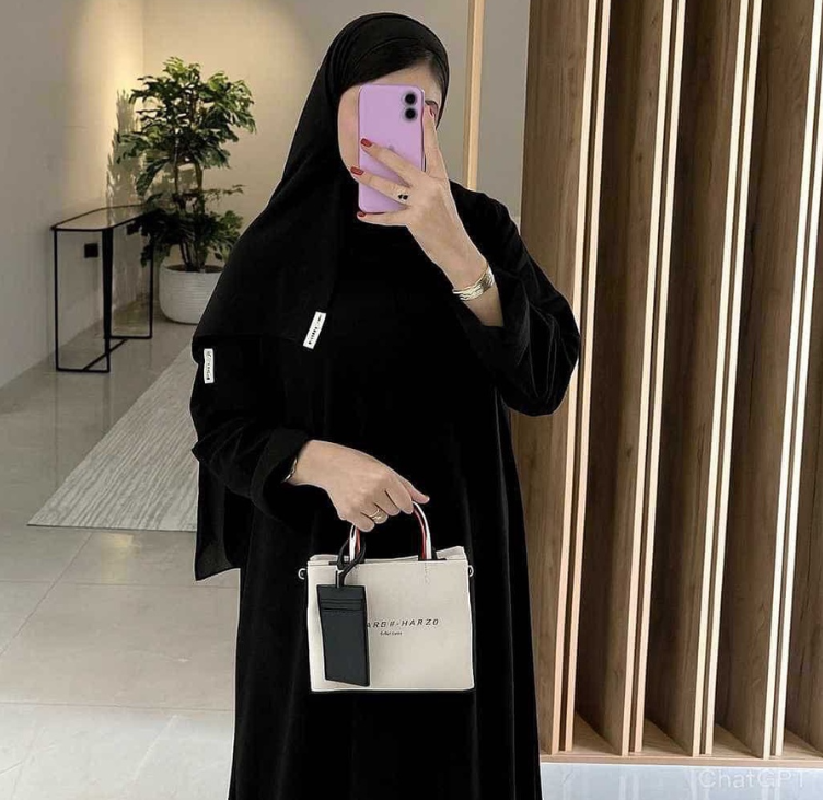 Flared Abaya Black