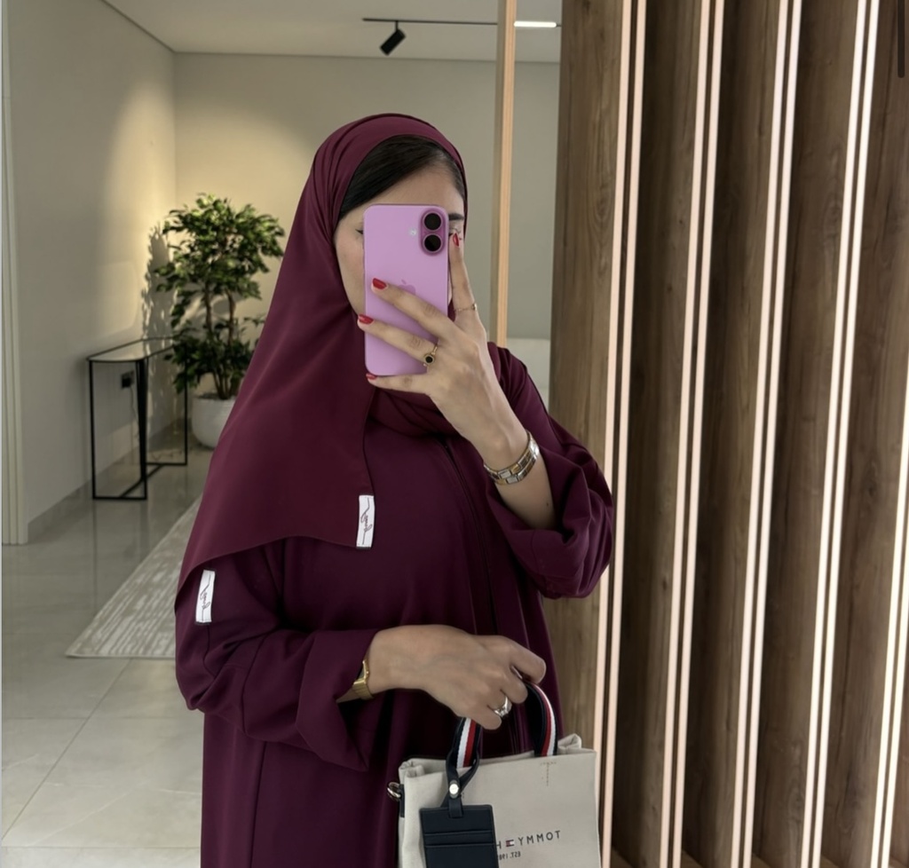 Flared Abaya Burgundy