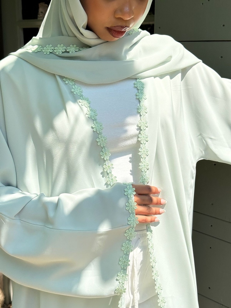 Summer Colors Abaya Mint Green